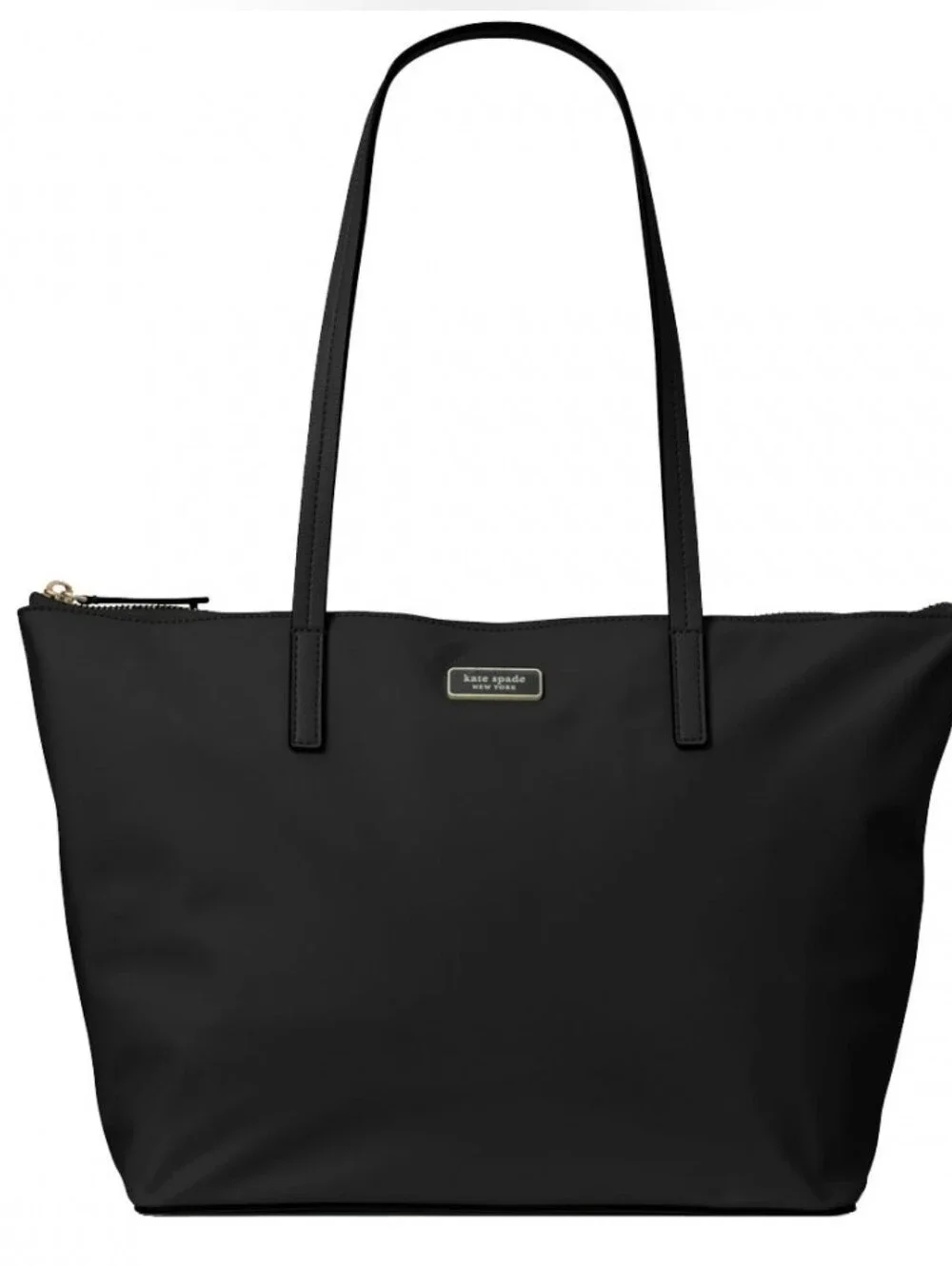 Kate Spade Hayden Top Zip Nylon Tote NWT Black Large Shoulder Work Travel Bag